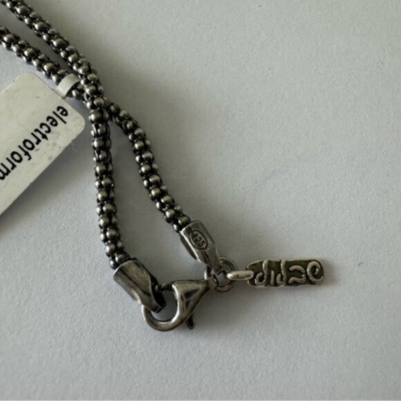 Shablool Israel Floating Heart Electroform St Slv 925 Pendant w Popcorn necklace - Picture 10 of 16